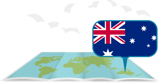zemekoule s letadlem Austrálie